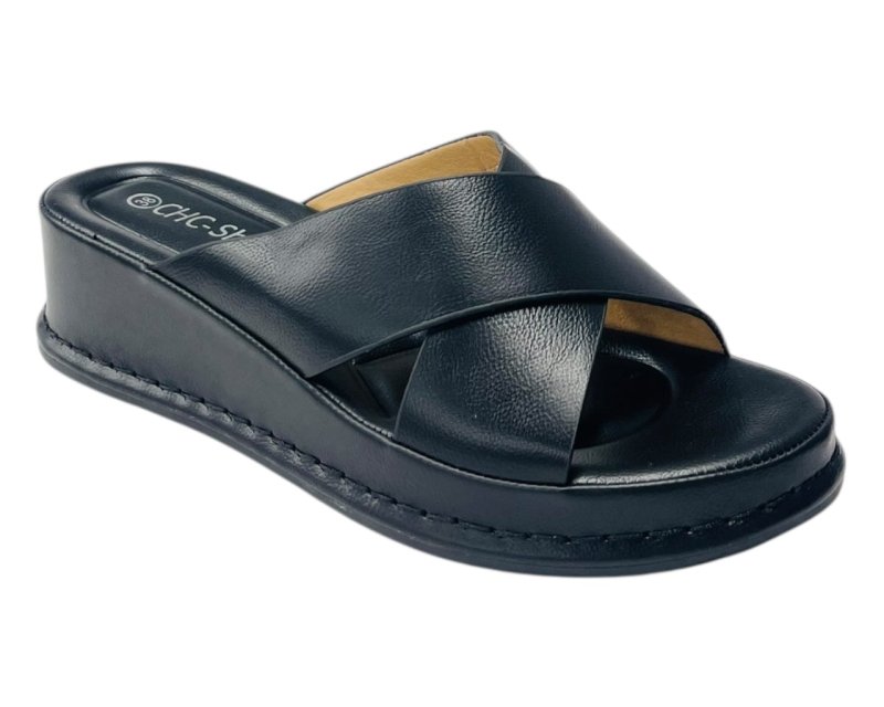 Lightweight Cross Strap Wedge Sandals Secondary image