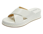 Lightweight Cross Strap Wedge Sandals - Slider - British D'sire
