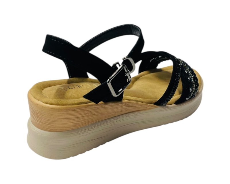 Lightweight Diamante Padded Insole Wedge Sandals - Sandals - British D'sire