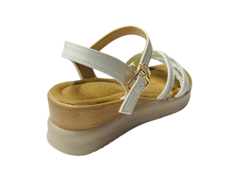 Lightweight Diamante Padded Insole Wedge Sandals - Sandals - British D'sire