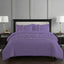 Ruffle Design Duvet Cover Soft Elegant Bedding Set with Pillowcases - Single - Lilac
