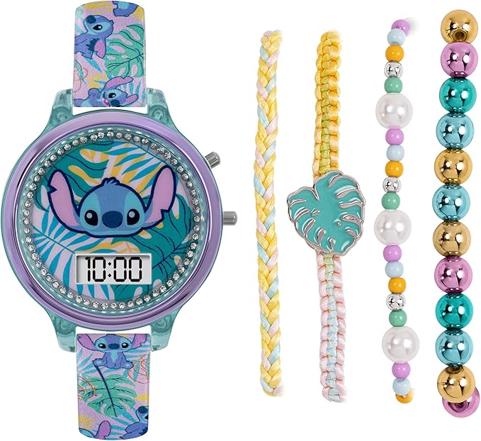 Lilo and Stitch Girls Digital Quartz Watch with Silicone Strap LAS40001ARG - Kids watches - British D'sire