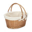 Lined Double Steamed Wicker Shopping Basket With Swing Handles - Shopping Baskets - British D'sire