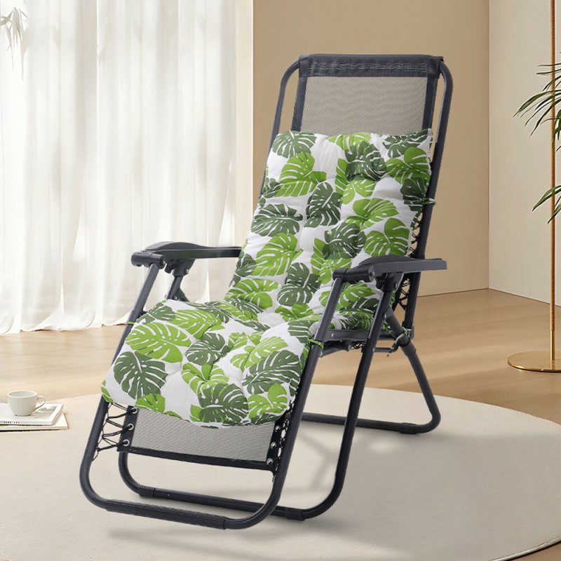 Linen Lounger Cushion with Tropical Monstera Leaf Pattern - 125cm x 48cm - Sun Lounger Cushion - British D'sire Main image