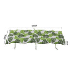 Linen Lounger Cushion with Tropical Monstera Leaf Pattern - 125cm x 48cm - Sun Lounger Cushion - British D'sire