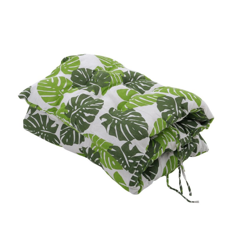 Linen Lounger Cushion with Tropical Monstera Leaf Pattern - 125cm x 48cm - Sun Lounger Cushion - British D'sire