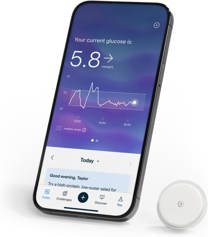 Lingo by Abbott | 2 - week CGM | Wearable Glucose Tracker | See your Glucose Response to Food, Exercise, Sleep | Continous Glucose Monitor & App to Support your Health Goals | For iPhone & UK Only - Electronics - British D'sire