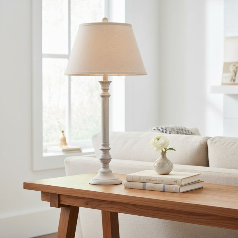 Liora Table Lamp With Linen Shade - Lamps - British D'sire