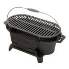Livingandhome Cast Iron Grill with Handle - BBQ Grill - British D'sire