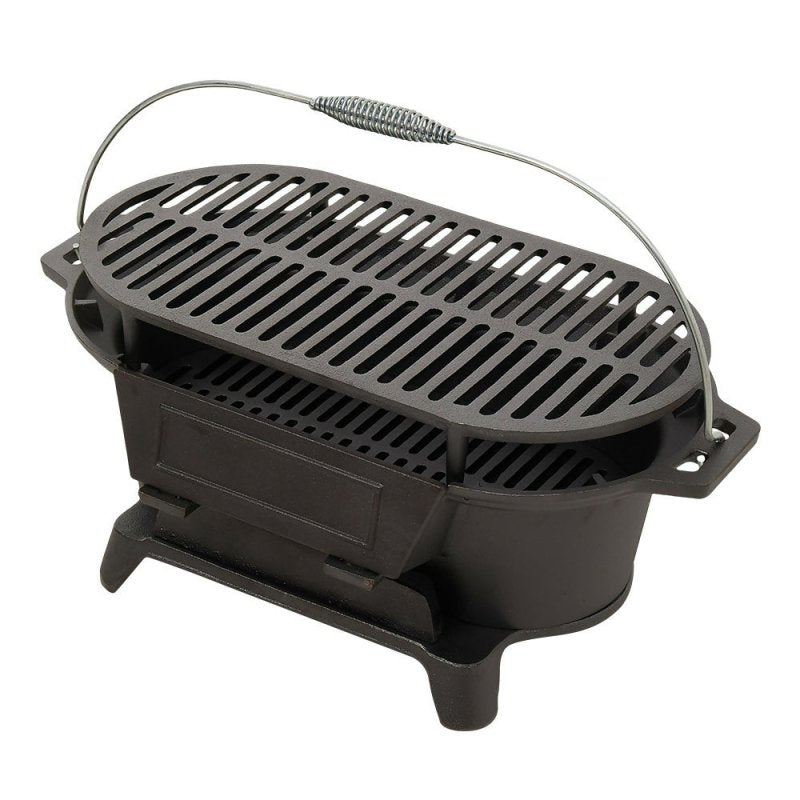 Livingandhome Cast Iron Grill with Handle - BBQ Grill - British D'sire