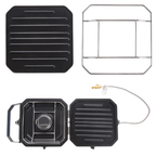 Livingandhome Foldable Camping Gas Stove with 2 Burners - Gas Stove - British D'sire