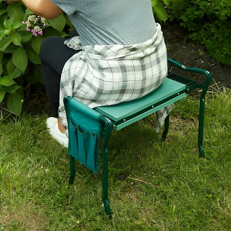 Livingandhome Folding Garden Kneeling Stool with 2 Detachable Tool Bags - Garden Kneeling Stool - British D'sire
