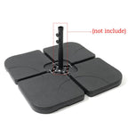 Livingandhome HDPE Square Water and Sand Filled Freestanding Parasol Base - Parasol Base - British D'sire