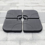 Livingandhome HDPE Square Water and Sand Filled Freestanding Parasol Base - Parasol Base - British D'sire