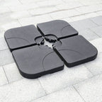 Livingandhome HDPE Square Water and Sand Filled Freestanding Parasol Base - Parasol Base - British D'sire