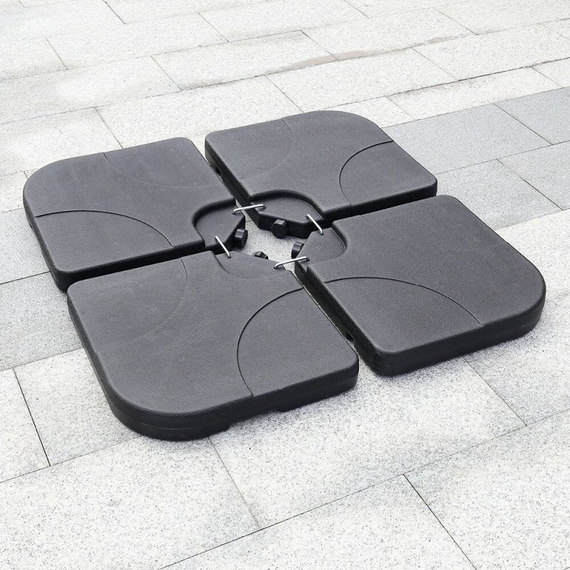Livingandhome HDPE Square Water and Sand Filled Freestanding Parasol Base - Parasol Base - British D'sire