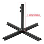 Livingandhome Metal Free Standing Parasol Cross Base - Metal Cross Base - British D'sire