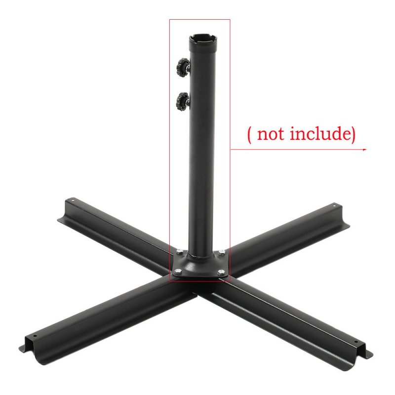 Livingandhome Metal Free Standing Parasol Cross Base - Metal Cross Base - British D'sire