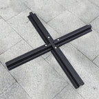 Livingandhome Metal Free Standing Parasol Cross Base - Metal Cross Base - British D'sire