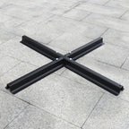 Livingandhome Metal Free Standing Parasol Cross Base - Metal Cross Base - British D'sire