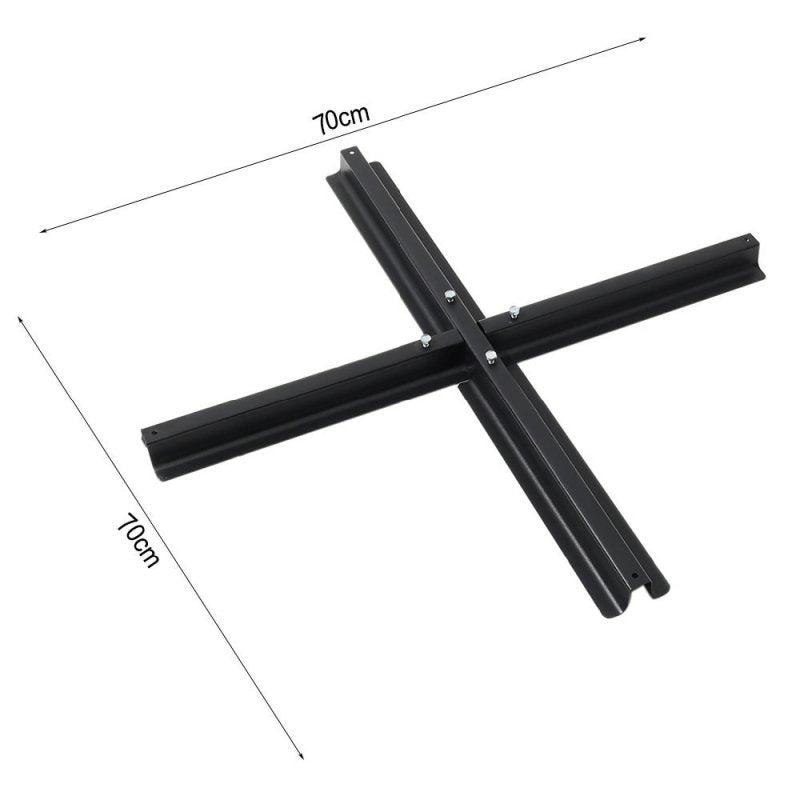 Livingandhome Metal Free Standing Parasol Cross Base - Metal Cross Base - British D'sire