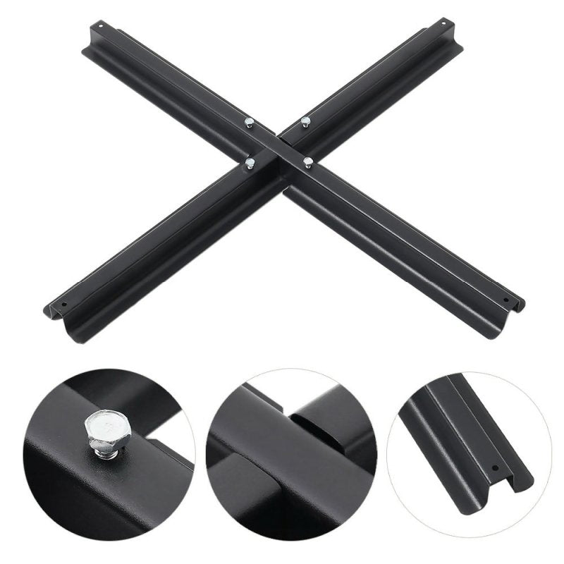Livingandhome Metal Free Standing Parasol Cross Base - Metal Cross Base - British D'sire