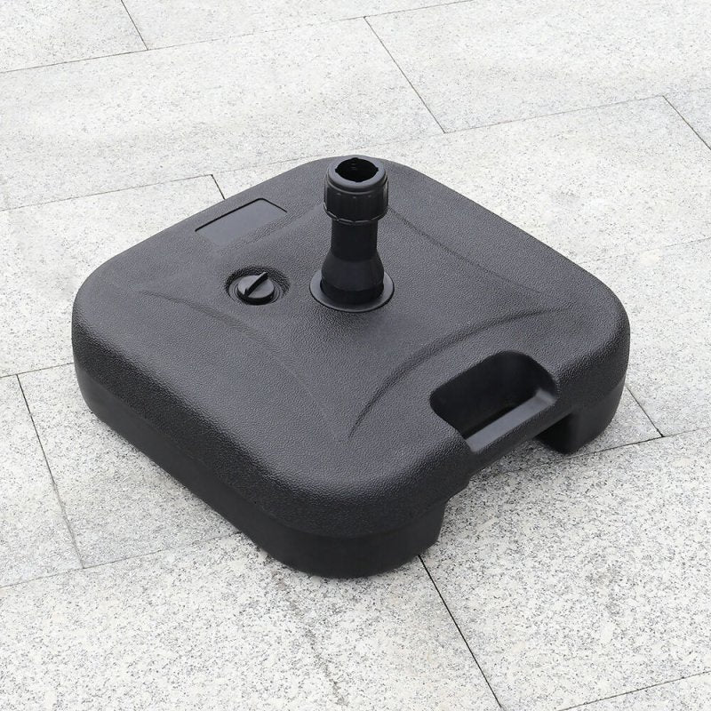 Livingandhome PP Square Plastic Water and Sand Filled Freestanding Parasol Base - Parasol Base - British D'sire