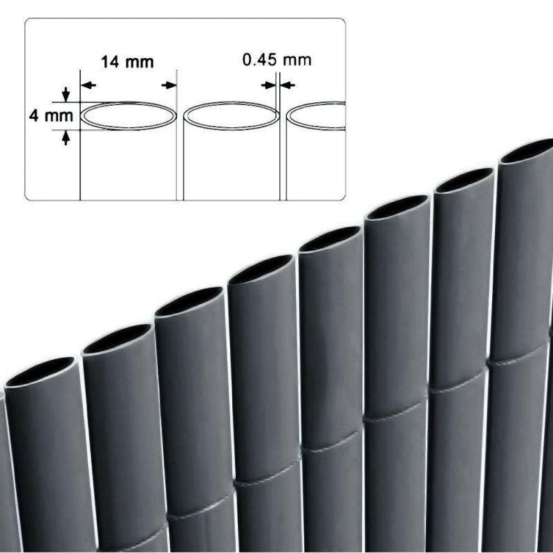 Livingandhome PVC Privacy Fence Sun - blocked Screen Panels for Balcony, 1.5*5m - Privacy Fence - British D'sire