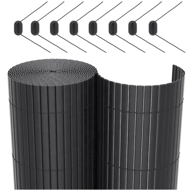 Livingandhome PVC Privacy Fence Sun - blocked Screen Panels for Balcony, 1.8*3m - Privacy Fence - British D'sire