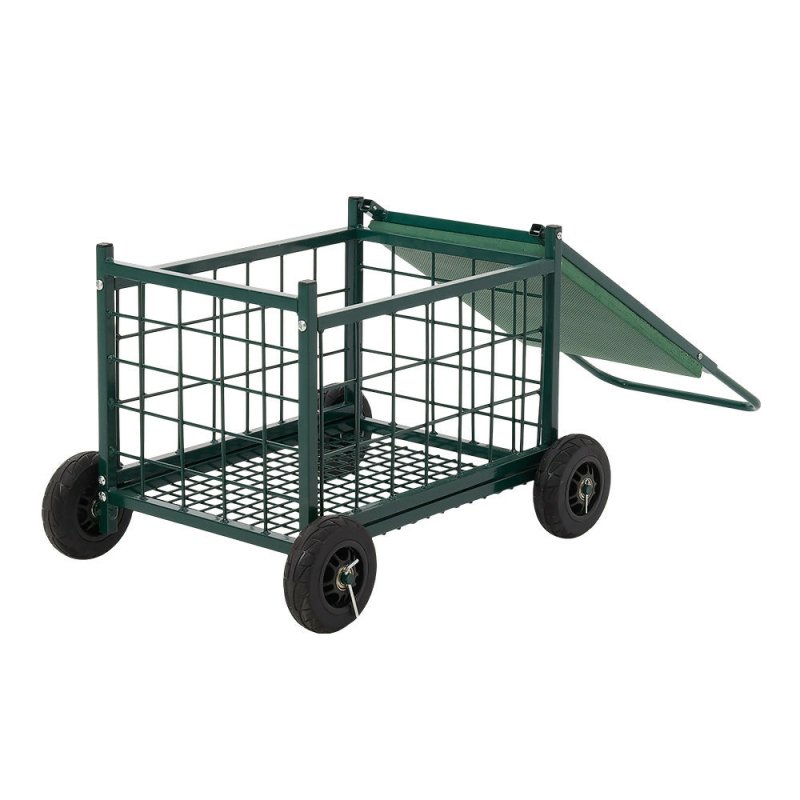 Livingandhome Rolling Garden Work Seat Cart with Storage - Garden Seat - British D'sire