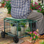 Livingandhome Rolling Garden Work Seat Cart with Storage - Garden Seat - British D'sire
