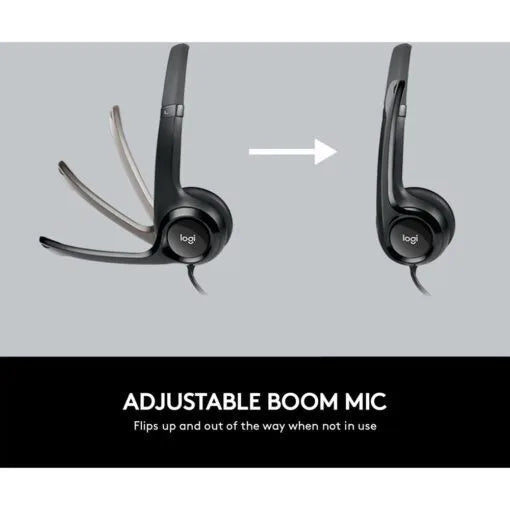 Logitech H390 USB Headset with Noise-Cancelling Mic (Black) - British D'sire