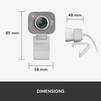 Logitech StreamCam USB-C Webcam – 1080p – White - British D'sire