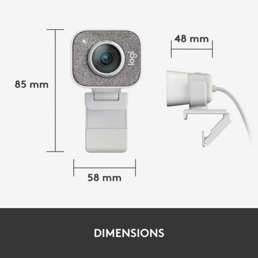 Logitech StreamCam USB-C Webcam – 1080p – White - British D'sire