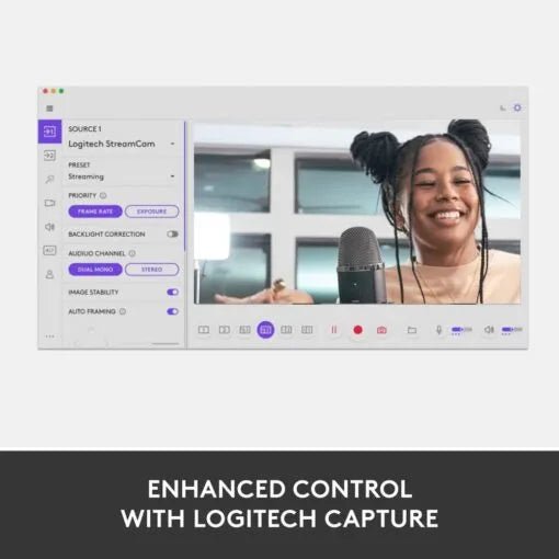 Logitech StreamCam USB-C Webcam – 1080p – White - British D'sire