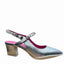 Lola - Silver bar shoe - heels - British D'sire