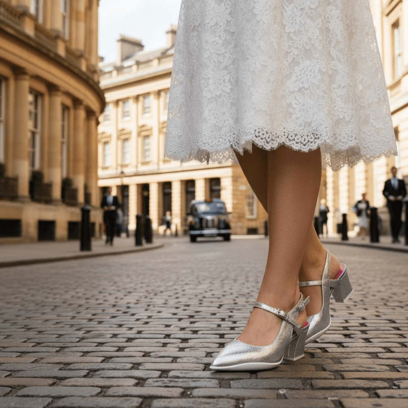 Lola- Silver bar shoe Secondary image