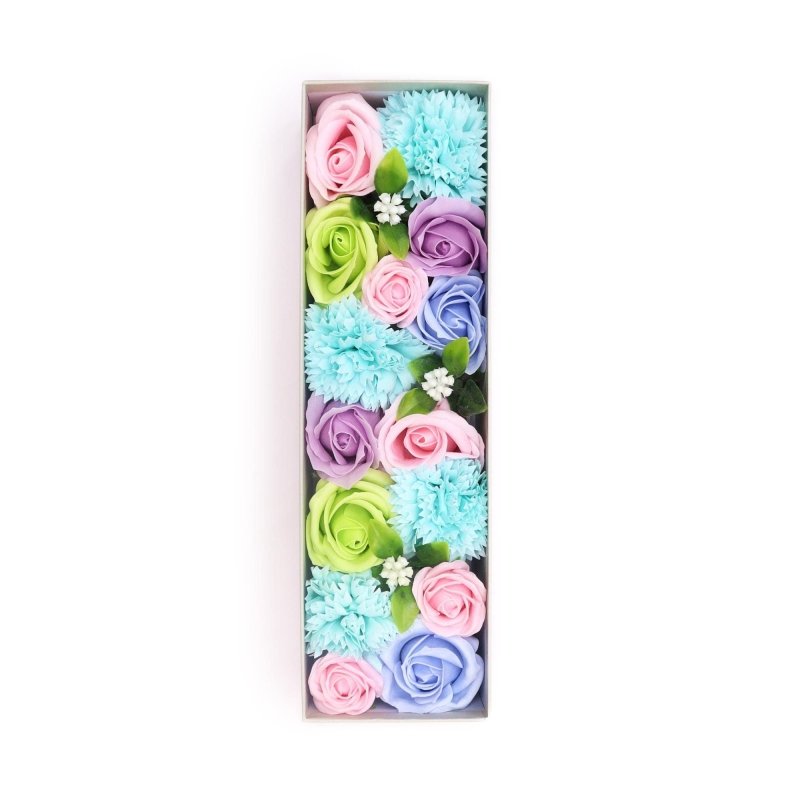 Long Box - Baby Blessings - Blues - Luxury Soap Flowers - British D'sire Main image
