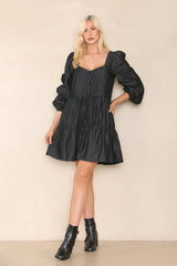Long Sleeve Frill Dress - mini dress - British D'sire