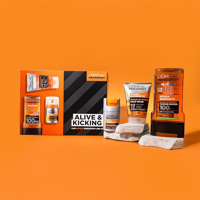 L'Oreal Men Expert Gift Set, Hydra Energetic Alive and Kicking: Shower Gel, Moisturiser and Face Wash Secondary image