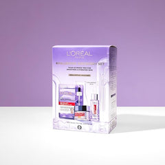L'Oréal Paris Hyaluronic Discovery Set Gift Set - Revitalift Filler 1.5% Hyaluronic Acid Serum, Day cream and Replumping Tissue Mask - British D'sire
