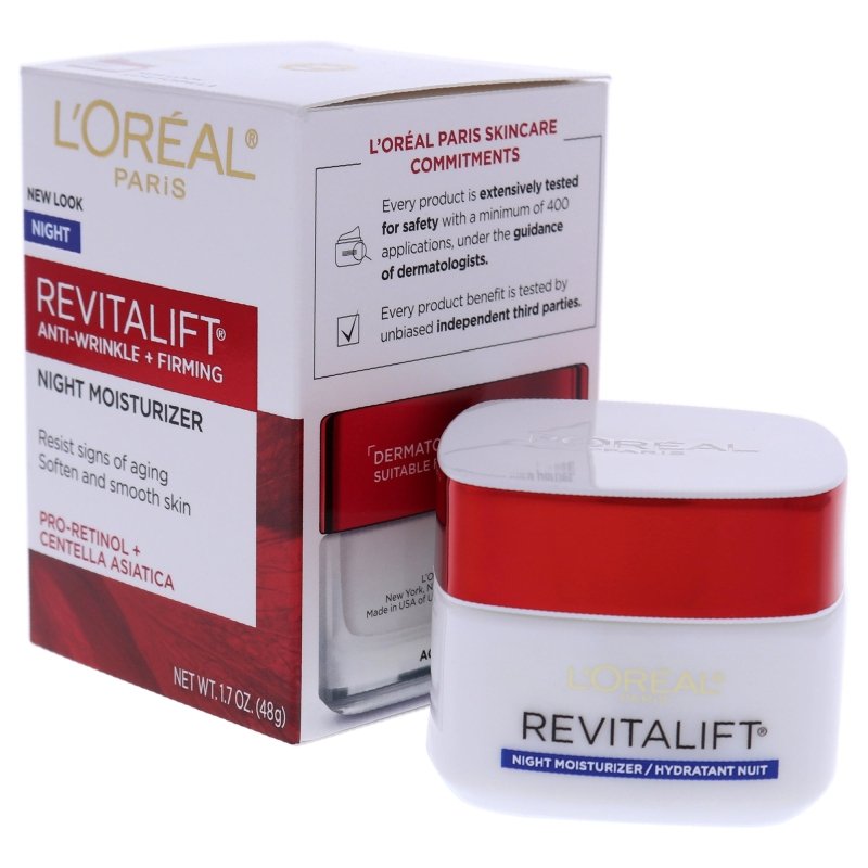 LOreal Professional - Revitalift Anti - Wrinkle and Firming Night Moisturizer for Unisex - 1.7 oz Moisturizer - Moisturizer - British D'sire