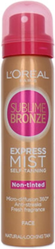 L'Oréal Sublime Bronze Self Tan Express Mist Spray Face, 75ml - British D'sire Main image