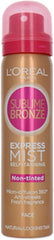 L'Oréal Sublime Bronze Self Tan Express Mist Spray Face, 75ml - British D'sire