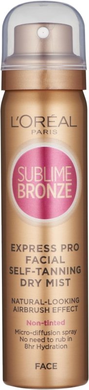 L'Oréal Sublime Self Tan Facial Dry Mist, 75 ml - British D'sire