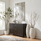 Lorenzo Large Fin Vase - Stone Ceramic Decorative Vase - Vases - British D'sire