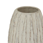 Lorenzo Large Fin Vase - Stone Ceramic Decorative Vase - Vases - British D'sire
