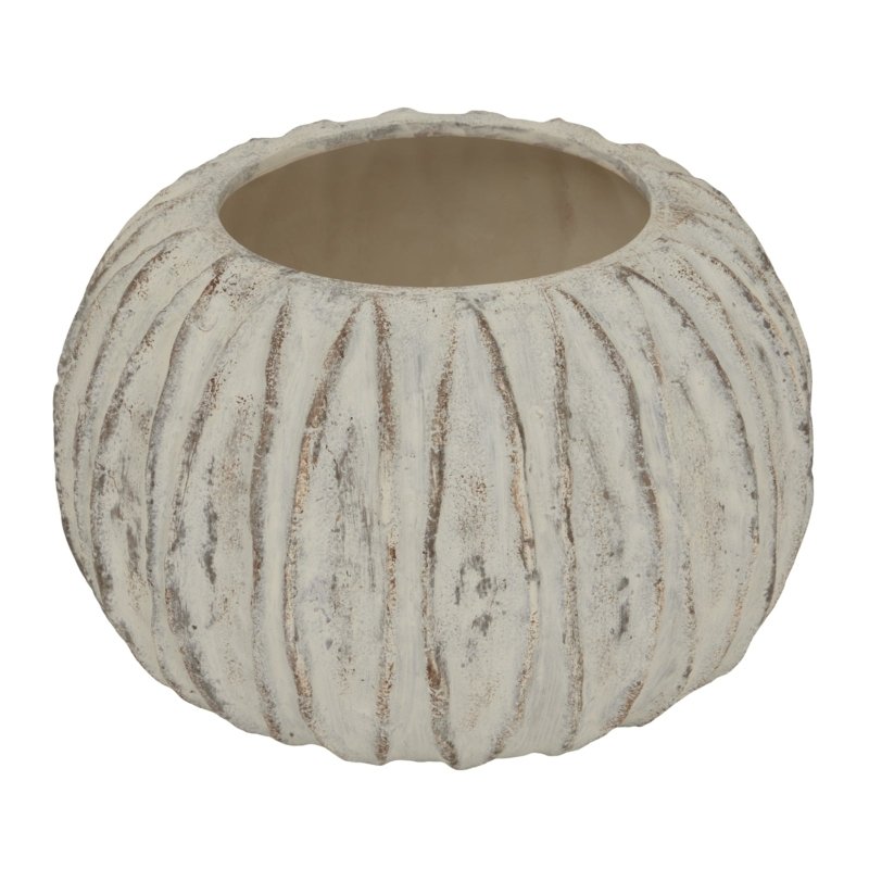 Lorenzo Rotund Fin Vase - Olive Green Ceramic Decorative Vase - Vases - British D'sire