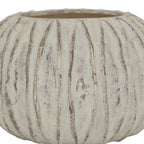 Lorenzo Rotund Fin Vase - Olive Green Ceramic Decorative Vase - Vases - British D'sire