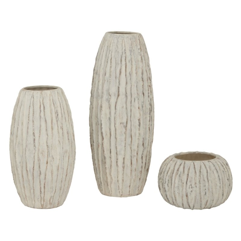 Lorenzo Rotund Fin Vase - Olive Green Ceramic Decorative Vase - Vases - British D'sire